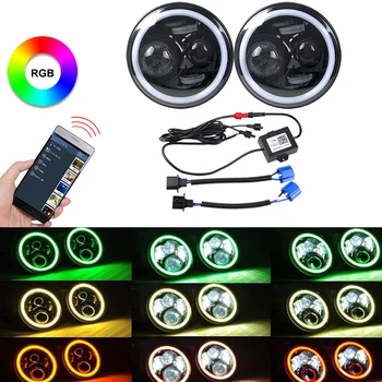 RGB 60W 7" Round LED Headlight Hi/Low Beam Driving Lamps For Jeep Land Rover Defender
RGB 60W 7" Round LED Headlight Hi/Low Beam Driving Lamps For Jeep Land Rover Defender