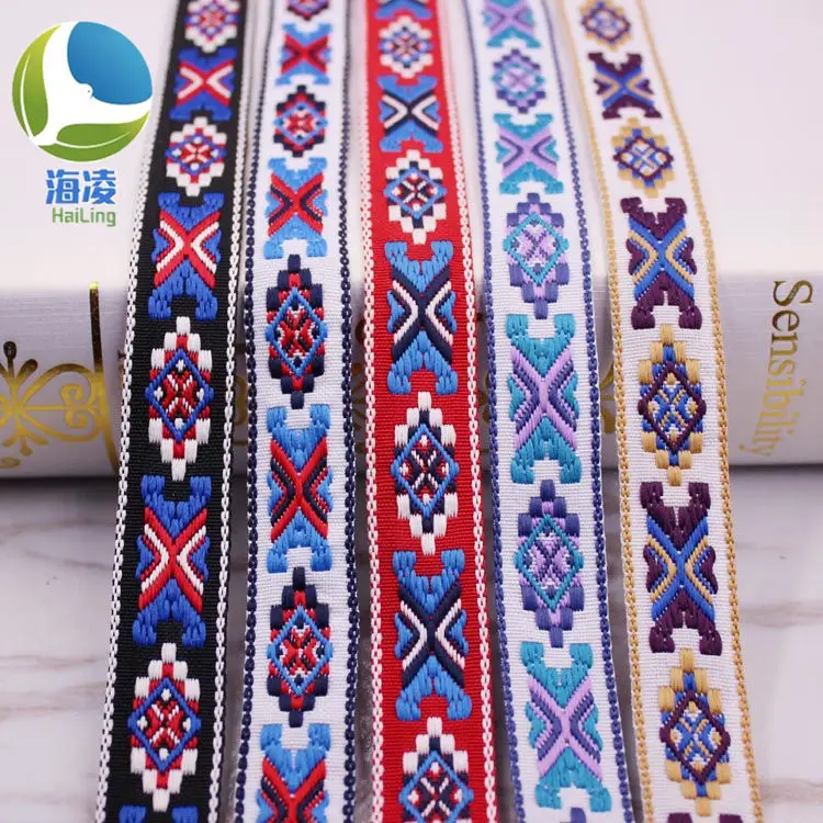 Hailing 2y/lot Width 2CM Woven Lace Ribbon DIY Clothing Hair Accessories Bowknot Decoration Colorful Jacquard fabric Trim
Hailing 2y/lot Width 2CM Woven Lace Ribbon DIY Clothing Hair Accessories Bowknot Decoration Colorful Jacquard fabric Trim
