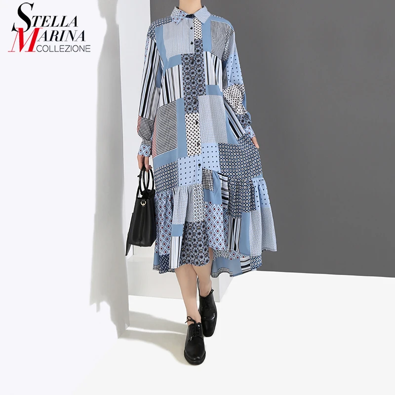 New 2019 Korean Style Women Summer Long Blue Elegant Plaid Shirt Dress Long Sleeve Lady Party Dresses Club Wear Robe Femme 4866
New 2019 Korean Style Women Summer Long Blue Elegant Plaid Shirt Dress Long Sleeve Lady Party Dresses Club Wear Robe Femme 4866