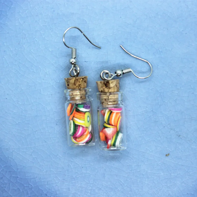 Funny Simulation Model Soft Clay Fruit Glass Bottle Earring Women's Fashion Creative Hand-made DIY Personal Decoration Gift
Funny Simulation Model Soft Clay Fruit Glass Bottle Earring Women's Fashion Creative Hand-made DIY Personal Decoration Gift