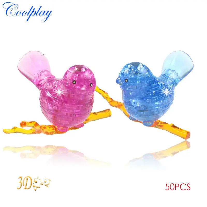 Coolplay 50PCS DIY 3D Bird Puzzles Flashing Assembly Bird Model Crystal Jigsaw Early Educational Toys For Kids }
Coolplay 50PCS DIY 3D Bird Puzzles Flashing Assembly Bird Model Crystal Jigsaw Early Educational Toys For Kids }
