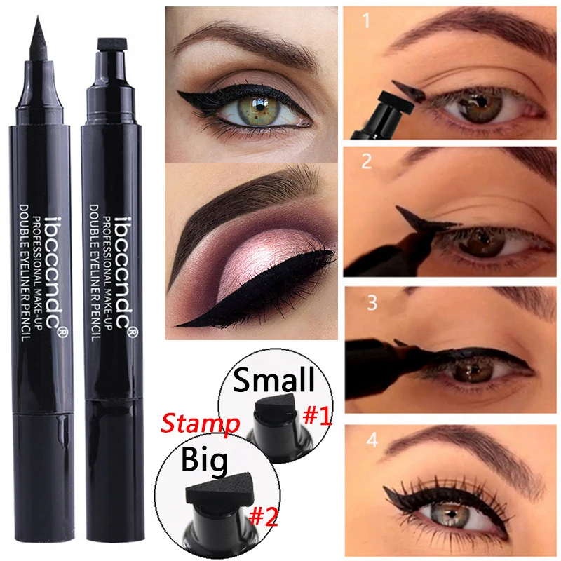 New Sexy Waterproof Double Head Black wing shape Eyeliner Seal Eyeliner Stamp Pencil Cat Eye Cosmetic Makeup Tool Maquiagem
New Sexy Waterproof Double Head Black wing shape Eyeliner Seal Eyeliner Stamp Pencil Cat Eye Cosmetic Makeup Tool Maquiagem