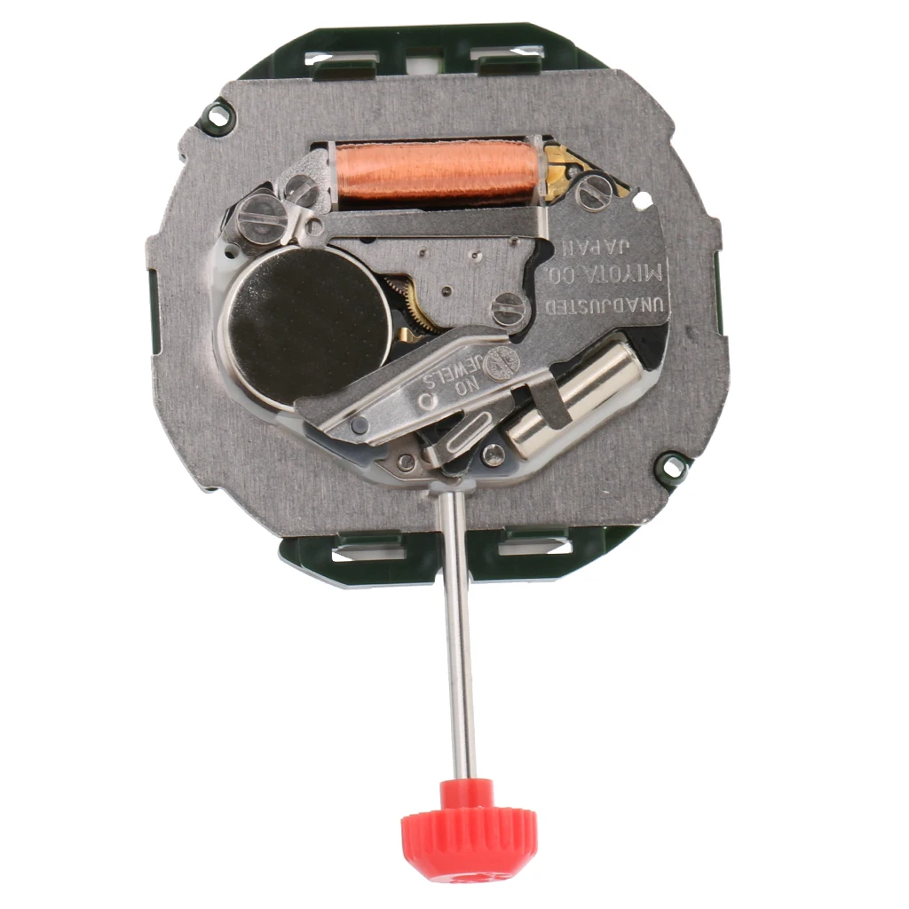 2pcs Durable Metal Quartz Watch Movement with date Battery for MIYOTA 2035