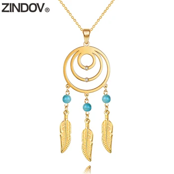 ZINDOV Bohemian Necklace Women Gold Long Stainless Steel Necklace Further Pendant Stone Big Girls Jewelery Female Accessory Gift
ZINDOV Bohemian Necklace Women Gold Long Stainless Steel Necklace Further Pendant Stone Big Girls Jewelery Female Accessory Gift