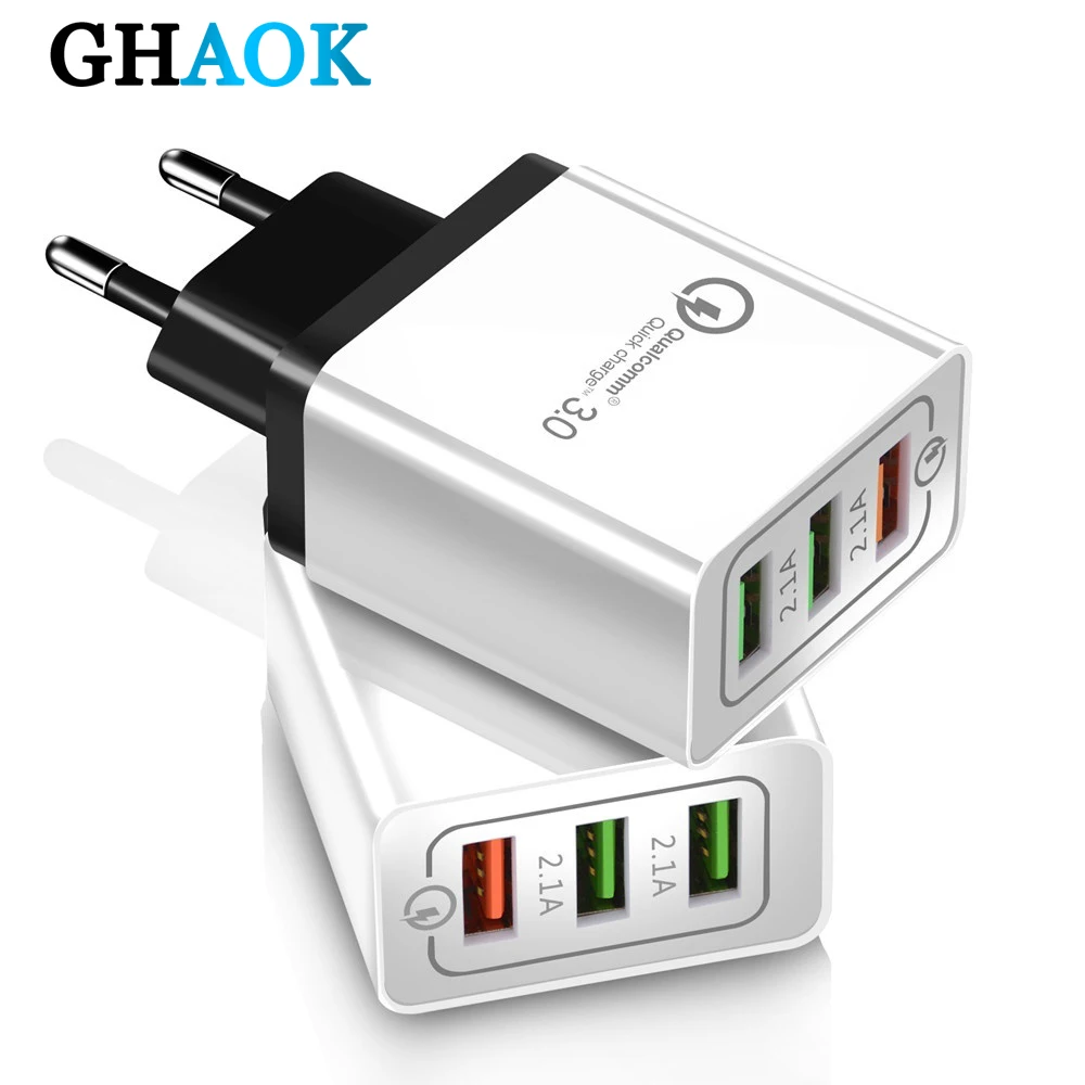 Quick Charging QC 3.0 Smart Fast 3 USB Wall Charger For Xiaomi Samsung Huawei Quick Charge Charging Adapter Mobile Phone
Quick Charging QC 3.0 Smart Fast 3 USB Wall Charger For Xiaomi Samsung Huawei Quick Charge Charging Adapter Mobile Phone