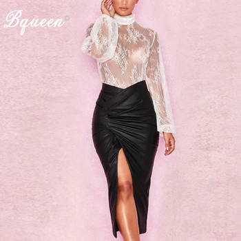 Bqueen Fashion Women 2 Piece Sets Sexy Club Lace Long Sleeve Women Top Bodycon Solid Knee Length Women Skirt 2019
Bqueen Fashion Women 2 Piece Sets Sexy Club Lace Long Sleeve Women Top Bodycon Solid Knee Length Women Skirt 2019
