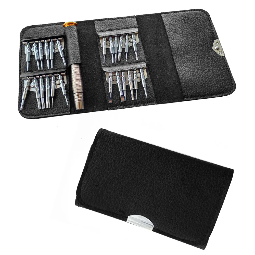 25 in 1 Torx Screwdriver Wallet Kit Repair Hand Tools Set of Tool Instruments for Cell Phone PC Camera Watchmaker Combination
25 in 1 Torx Screwdriver Wallet Kit Repair Hand Tools Set of Tool Instruments for Cell Phone PC Camera Watchmaker Combination