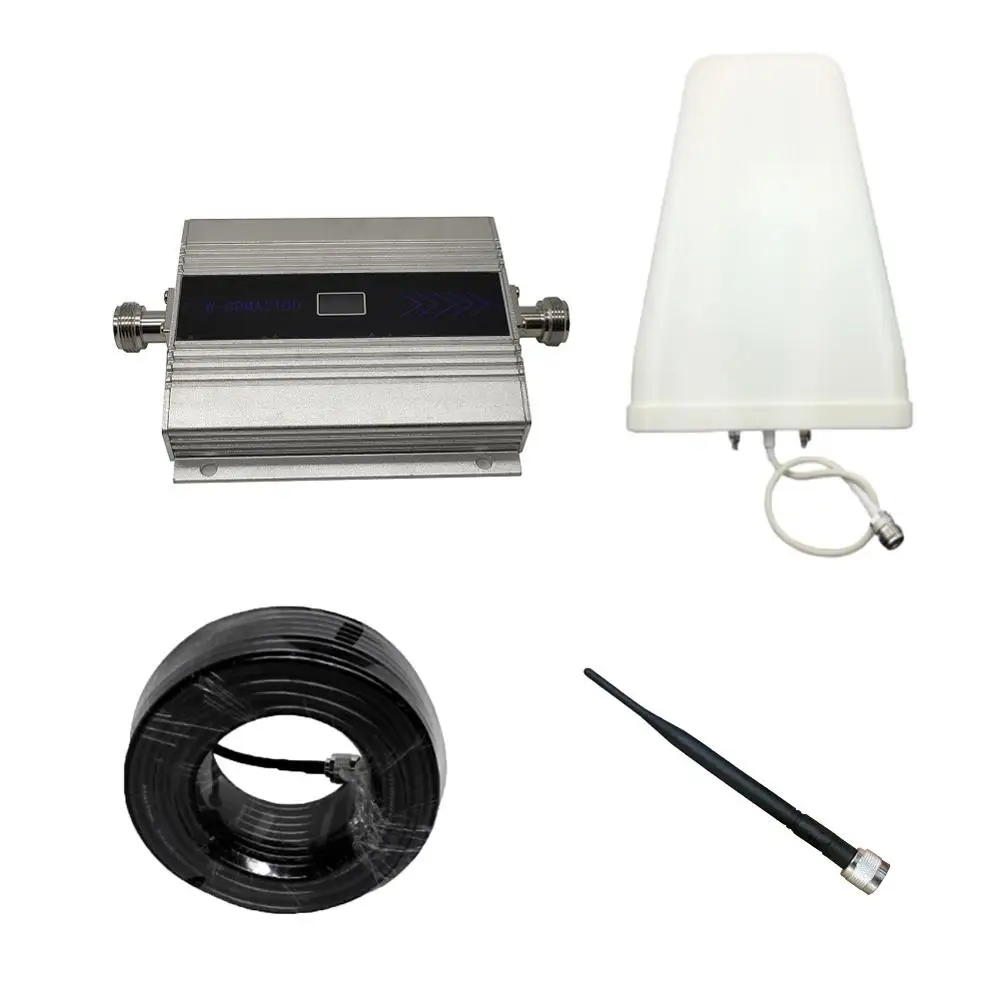 WCDMA 2100 mhz Signal Booster Cell Phone Mini mobile Phone 3G Signal Repeater Signal Amplifier Antenna Kit
WCDMA 2100 mhz Signal Booster Cell Phone Mini mobile Phone 3G Signal Repeater Signal Amplifier Antenna Kit