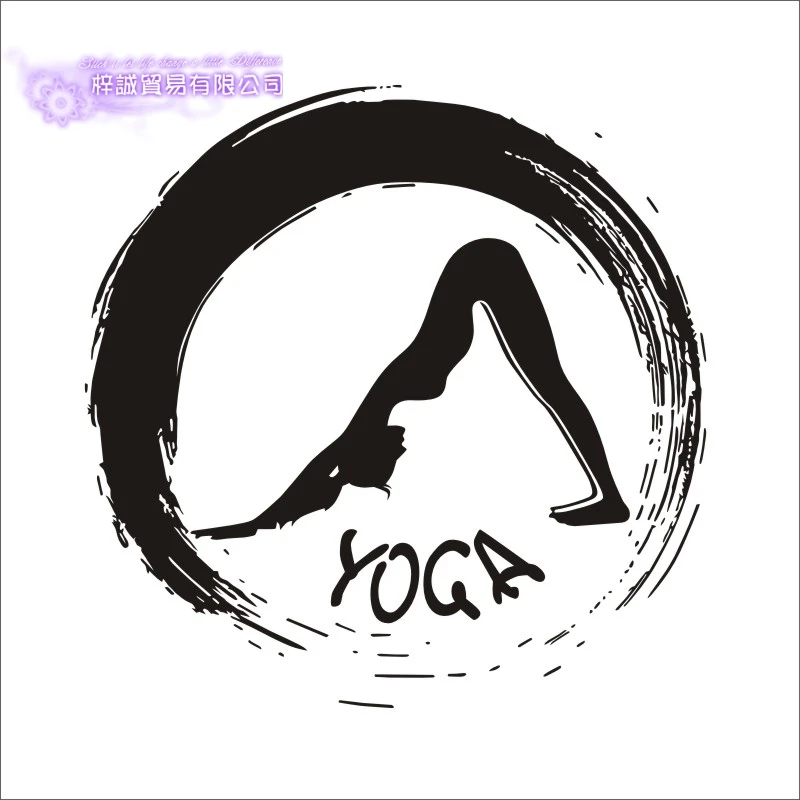 DCTAL Yoga Girl Wall Sticker Quotes Namaste Wall Decal Living Rooms DIY Home Decor YogaDecoration