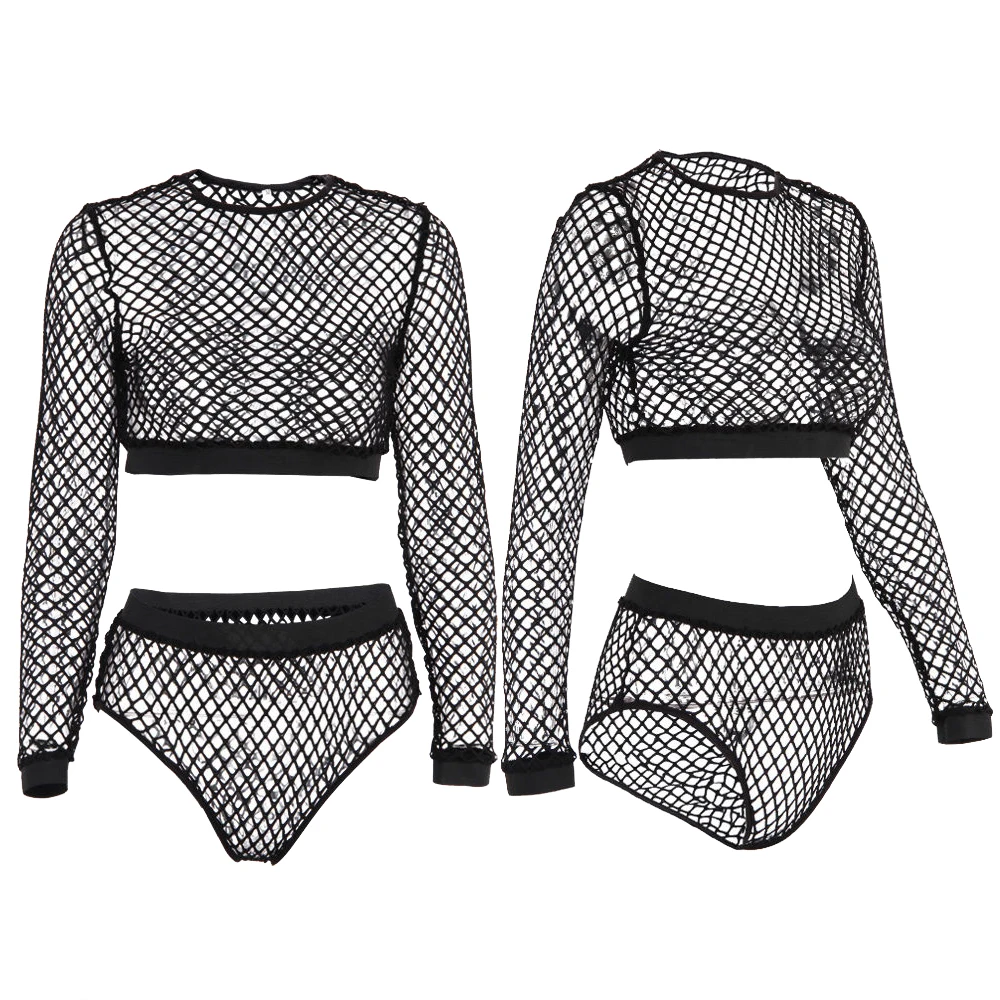 HIRIGIN Bikini Set Sexy long-sleeved Mesh Bikini Women Through Long Sleeve Blouse Crop Top Sheer Fishnet T Shirt Tee Top
HIRIGIN Bikini Set Sexy long-sleeved Mesh Bikini Women Through Long Sleeve Blouse Crop Top Sheer Fishnet T Shirt Tee Top