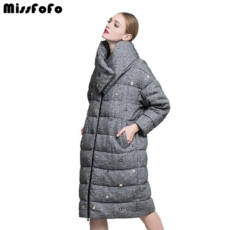 MissFoFo 2017 Fluid Down Vintage Fashion CLJ Brand Loose Casual Coat Medium-Long Down Female White And Gray Fashion Size S-2XL
MissFoFo 2017 Fluid Down Vintage Fashion CLJ Brand Loose Casual Coat Medium-Long Down Female White And Gray Fashion Size S-2XL