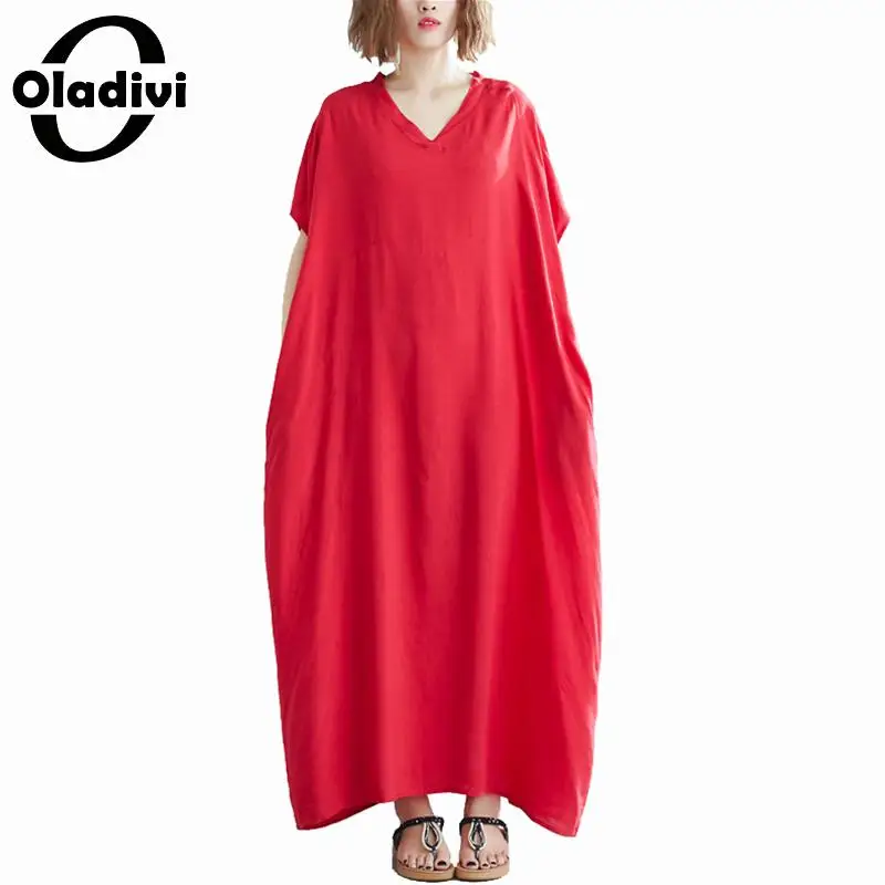 Oladivi Oversized Plus Size Women Fashion Boho Long Dress 2019 Summer Beach Wear Bohemian Maxi Dresses Lady Long Tunic Vestidios
Oladivi Oversized Plus Size Women Fashion Boho Long Dress 2019 Summer Beach Wear Bohemian Maxi Dresses Lady Long Tunic Vestidios