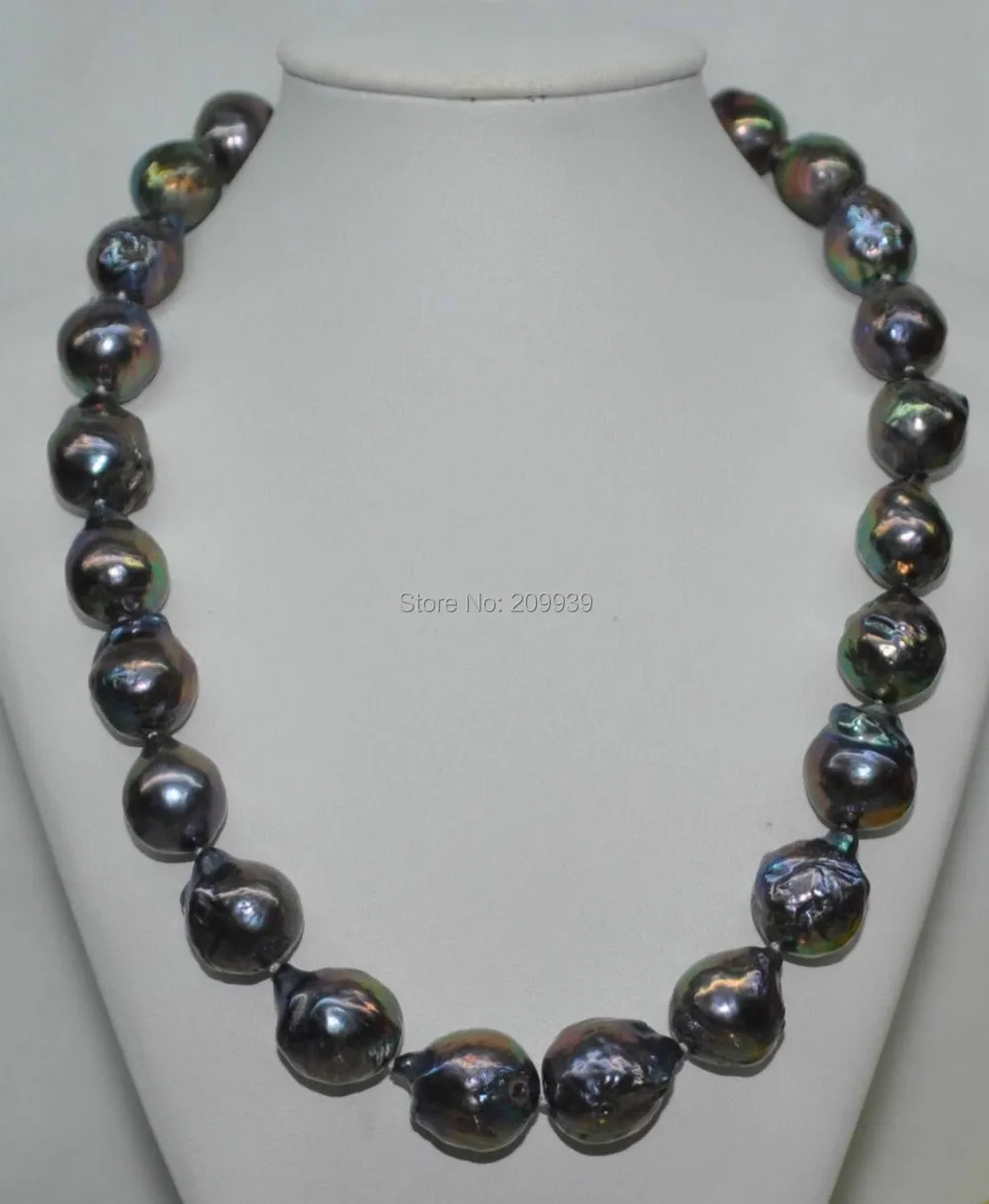 huij 00988 GORGEOUS Rainbow peacock black 11-14mm Furrow Kasumi cultured pearl necklace
huij 00988 GORGEOUS Rainbow peacock black 11-14mm Furrow Kasumi cultured pearl necklace