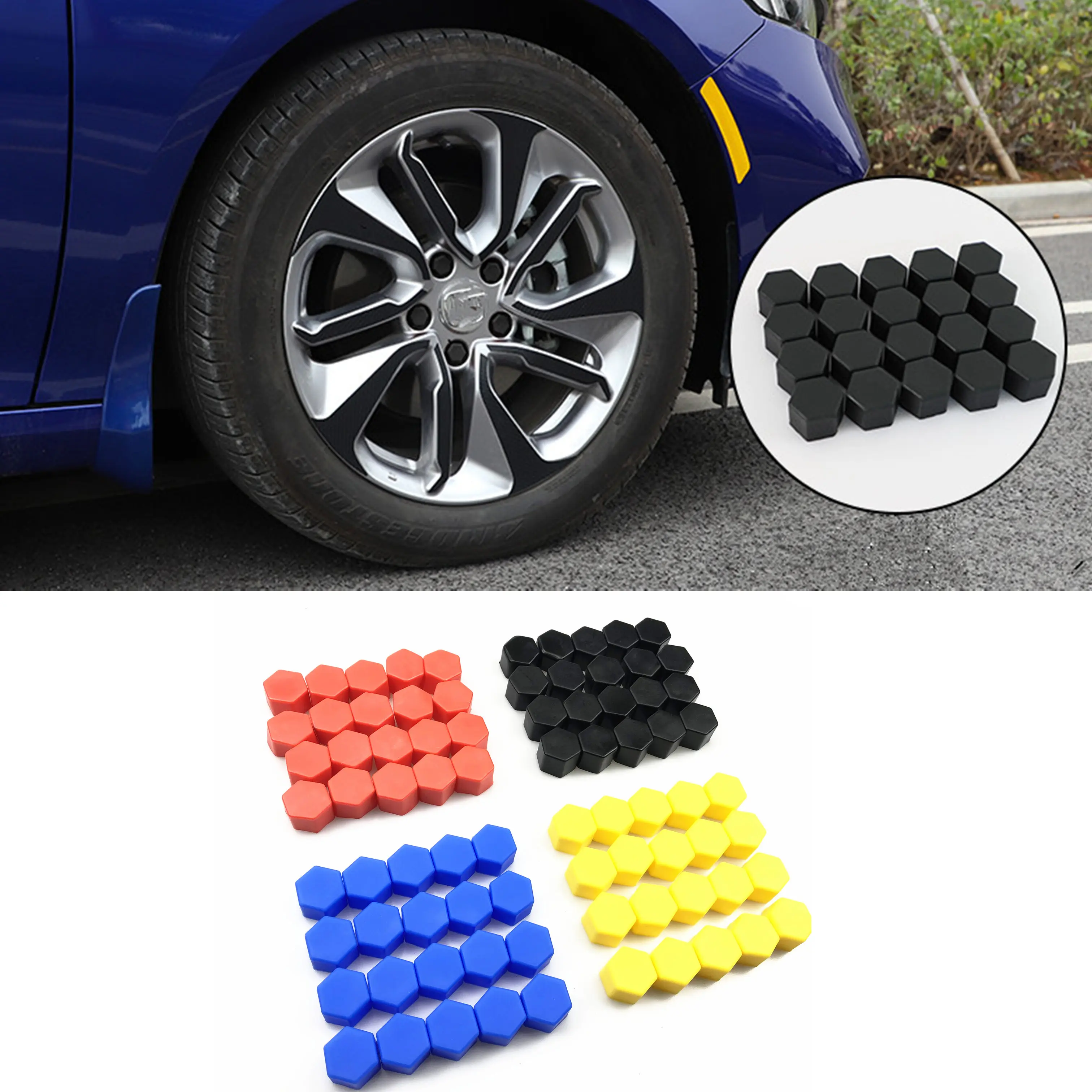20pcs car wheel bolt screw protection cover for Hyundai ix35 iX45 ix20 iX25 i10 i20 i30 i40 HB20 Sonata Verna Solaris Elantra
20pcs car wheel bolt screw protection cover for Hyundai ix35 iX45 ix20 iX25 i10 i20 i30 i40 HB20 Sonata Verna Solaris Elantra