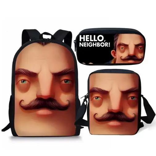 Cartoon Boy Girl School Backpack 3pcs Set Chilren Bady Mochila Infant School Bag Hello Neighbor Print Kids Satchel
Cartoon Boy Girl School Backpack 3pcs Set Chilren Bady Mochila Infant School Bag Hello Neighbor Print Kids Satchel