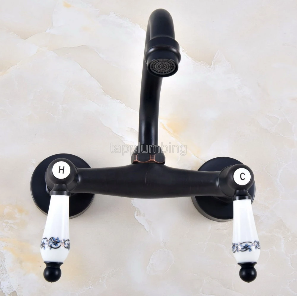 Swivel Black Oil Rubbed Brass Wall Mounted Bath/Kitchen Basin Sink Mixer Fauset tnf822
Swivel Black Oil Rubbed Brass Wall Mounted Bath/Kitchen Basin Sink Mixer Fauset tnf822