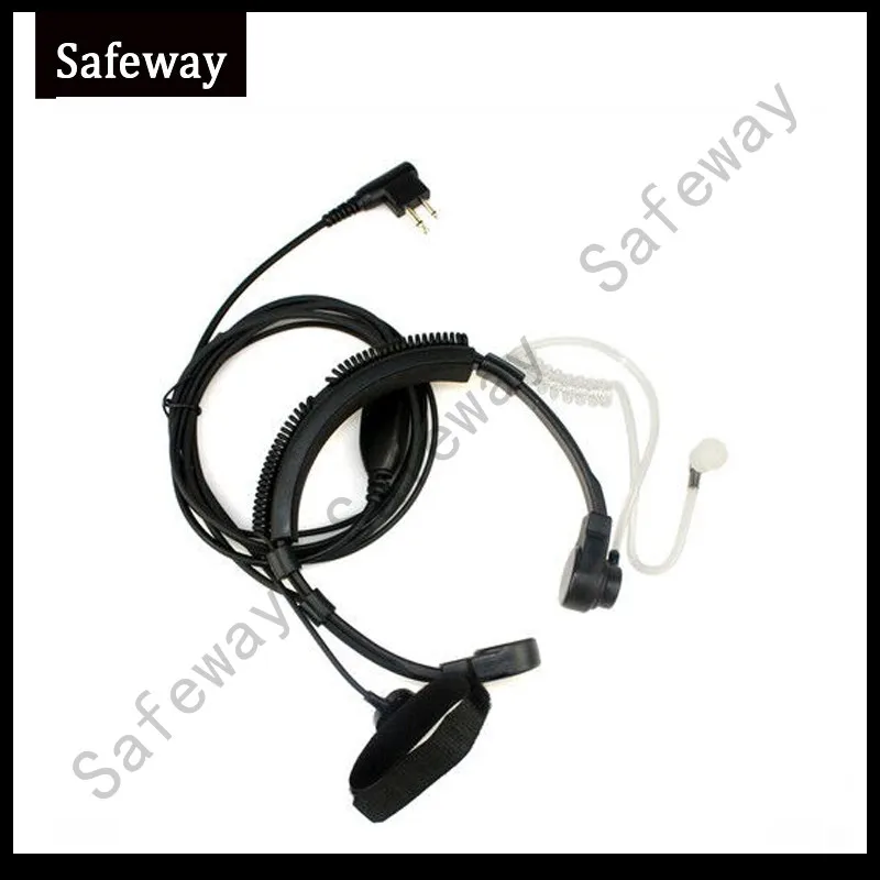 

Walkie Talkie throat mic with Extendable neckband Throat Microphone Mic Earpiece Headset for Motorola 2pins CP040 EP450 CP200