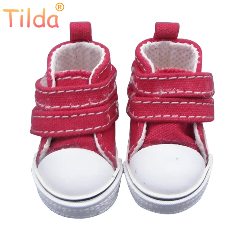 

Tilda 5.5cm Canvas Sneakers For Dolls Paola Reina Minifee Corolle,Toy Shoes 1/4 Bjd Doll Sports Shoes Accessories for Dolls Toys