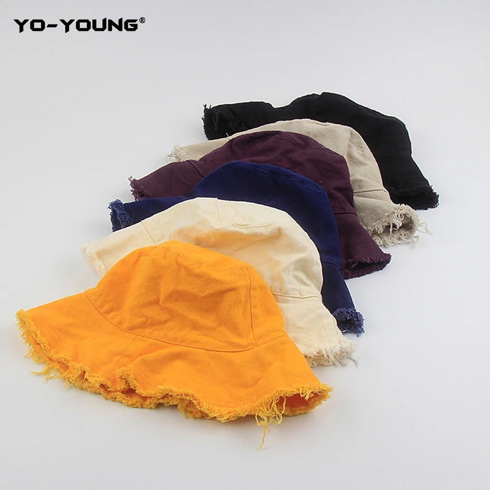 Yo-Young Women Solid Bucket Hat 100% Cotton High Quality Distress Design Casual Fisherman Hats Outdoor Travel 56-58cm
Yo-Young Women Solid Bucket Hat 100% Cotton High Quality Distress Design Casual Fisherman Hats Outdoor Travel 56-58cm
