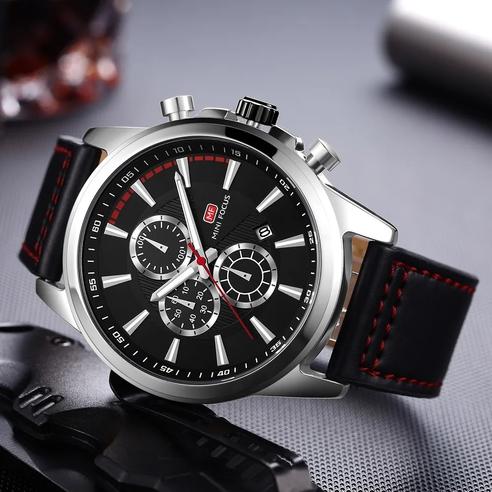 MINI FOCUS Sports Watches Mens 2019 Wristwatch Quartz Watches Men Luxury Brand Waterproof Leather Watch Strap Fashion Male Clock
MINI FOCUS Sports Watches Mens 2019 Wristwatch Quartz Watches Men Luxury Brand Waterproof Leather Watch Strap Fashion Male Clock