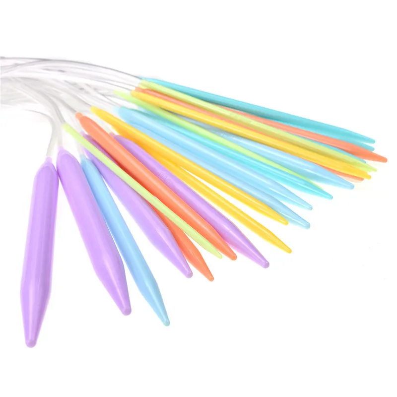 New 12 Sizes 80cm Knitting Needles 3.5mm-12mm Circular Knitting Needles For Women Yarn Weave Craft Tools (7)