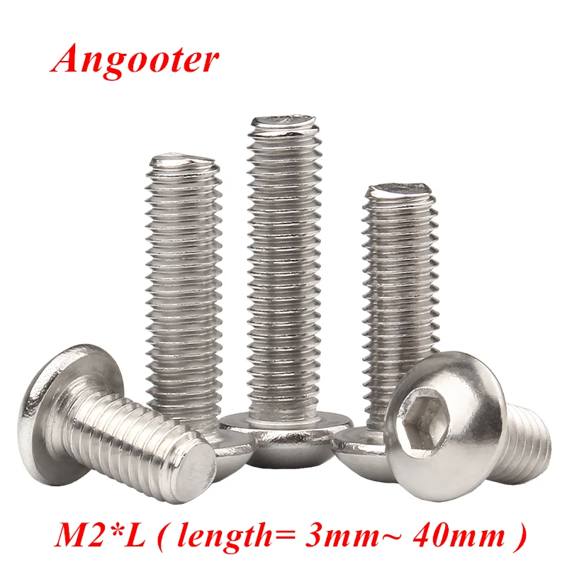 50pcs M2 Bolt A2-70 iso7380 Button head socket screw bolt sus304 stainless steel hex allen socket screw M2x3/4/5/6/8/10/12/16/20
50pcs M2 Bolt A2-70 iso7380 Button head socket screw bolt sus304 stainless steel hex allen socket screw M2x3/4/5/6/8/10/12/16/20