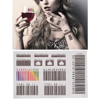 Hot Sale Waterproof Temporary Tattoo Sticker Popular Bar Code Tattoo Sticker Long Lasting Temporary Drawing Body Art Painting
Hot Sale Waterproof Temporary Tattoo Sticker Popular Bar Code Tattoo Sticker Long Lasting Temporary Drawing Body Art Painting