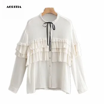 2019 Women Autumn White Shirts O-neck Bow Blousse lace Shirt Blusas casual Sweet Blouse
2019 Women Autumn White Shirts O-neck Bow Blousse lace Shirt Blusas casual Sweet Blouse