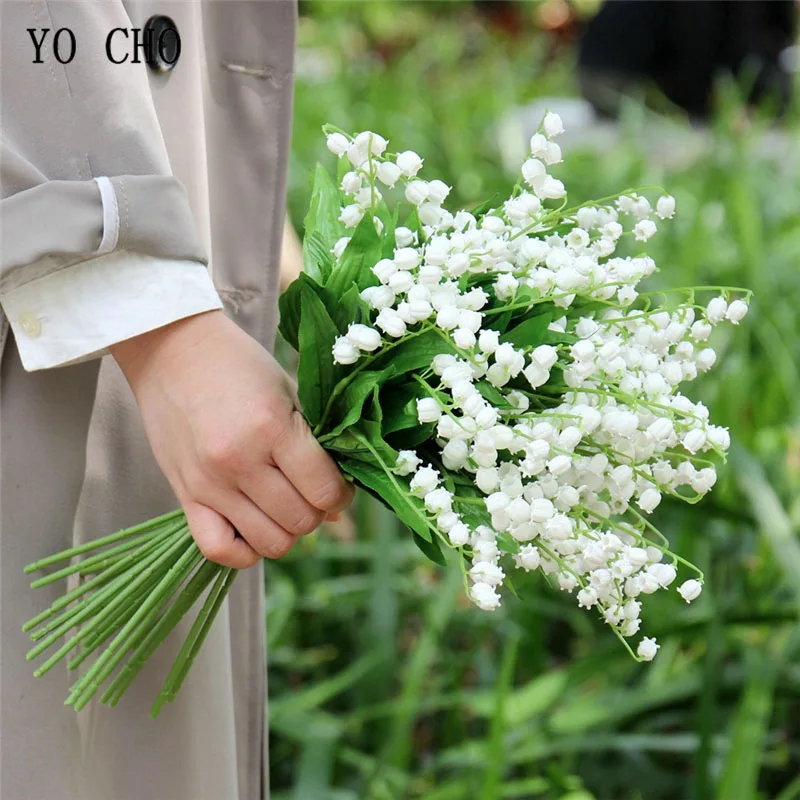 YO CHO Lily of the Valley Mini Bunch of Flowers Convallaria Bridal Wedding Bouquet Bridesmaid DIY Mariage Home Party Decorations
YO CHO Lily of the Valley Mini Bunch of Flowers Convallaria Bridal Wedding Bouquet Bridesmaid DIY Mariage Home Party Decorations