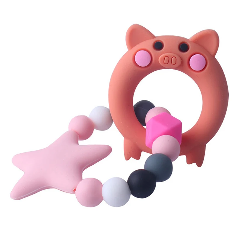 Newborn Soft Silicone Star Pattern Teethers Baby Bite Chew Teething Toys Pig Shape Toy Baby Teether Accessories
Newborn Soft Silicone Star Pattern Teethers Baby Bite Chew Teething Toys Pig Shape Toy Baby Teether Accessories