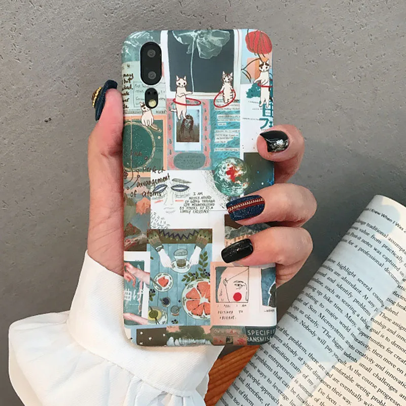 New Items Durable Hard Cat Illustration Phone Back Protector Matte Case Full Cover Accessories For Huawei p20 nova3e/2s v10/9
New Items Durable Hard Cat Illustration Phone Back Protector Matte Case Full Cover Accessories For Huawei p20 nova3e/2s v10/9