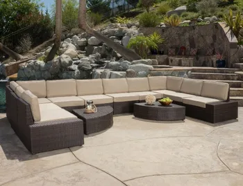 SIGMA Outdoor Garden Furniture Wicker 12 Patio Conversation Set With Cushions
SIGMA Outdoor Garden Furniture Wicker 12 Patio Conversation Set With Cushions