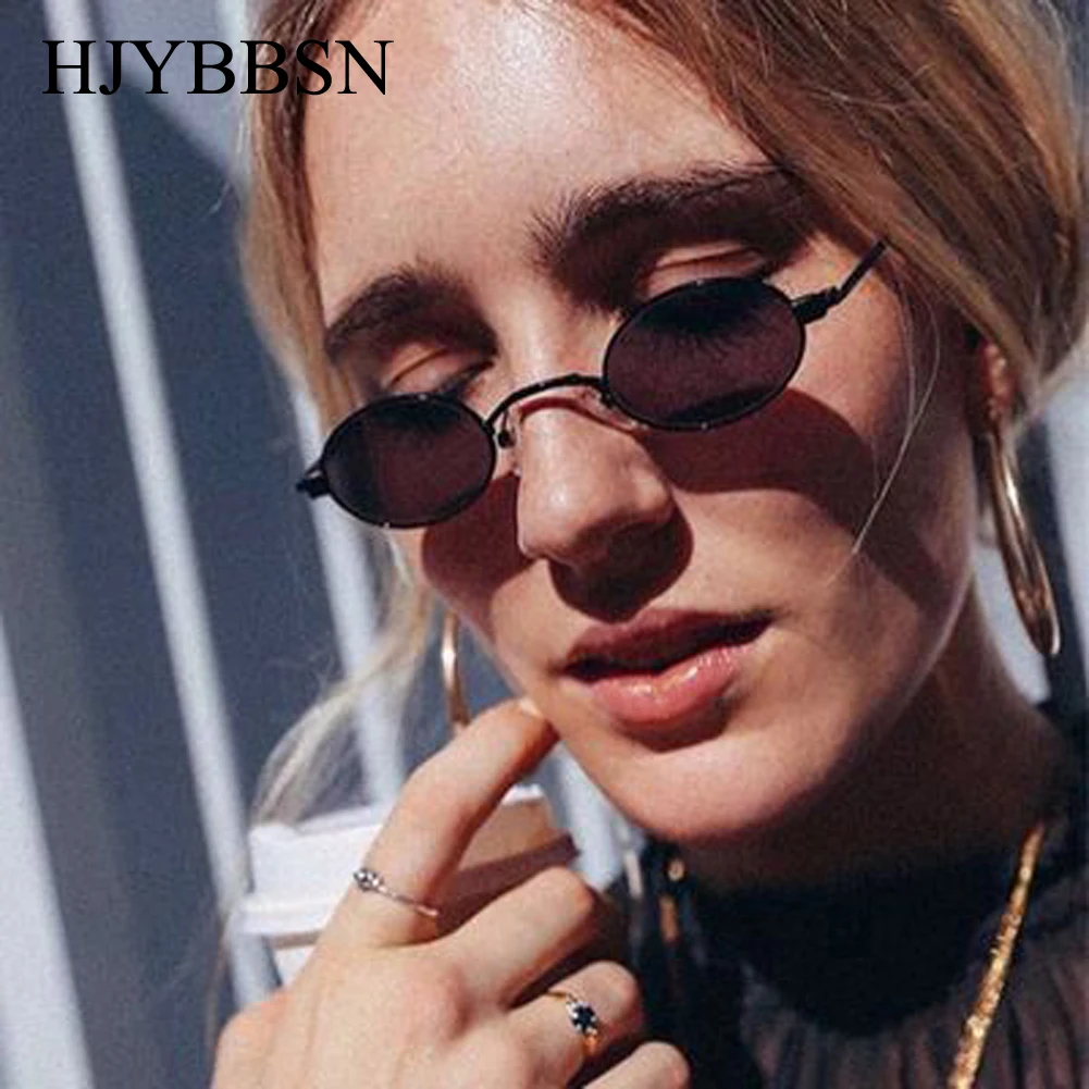 Овальные Солнцезащитные очки HJYBBSN для мужчин и женщин небольшие Модные Винтажные