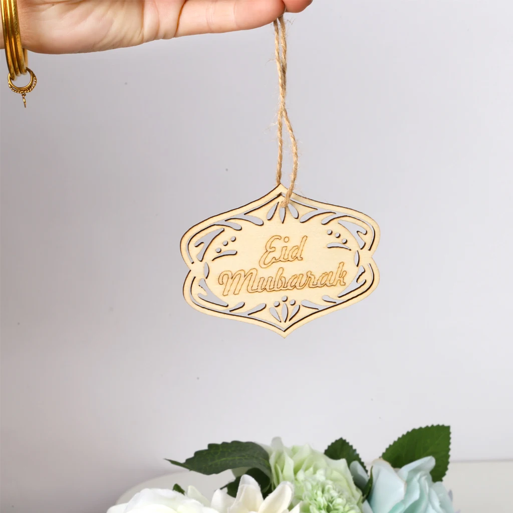 10pcs DIY Wooden Pendant EID MUBARAK Decor for Home Ramadan Decoration Hanging Pendants Islamic Muslim Party Decor Supplies
10pcs DIY Wooden Pendant EID MUBARAK Decor for Home Ramadan Decoration Hanging Pendants Islamic Muslim Party Decor Supplies