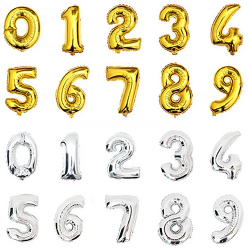 BINGTIAN 1PCS 16inch Gold Silver Number Foil Balloons Kids Party Decoration Happy Birthday Wedding Digital balloon Number
BINGTIAN 1PCS 16inch Gold Silver Number Foil Balloons Kids Party Decoration Happy Birthday Wedding Digital balloon Number