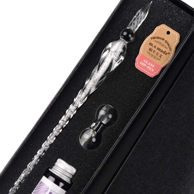 1 Pc Crystal Glass Dip Pen Set Non-carbon Ink Fountain Signature Pen Writing Tools Soda Lime Glass Glass Pen
1 Pc Crystal Glass Dip Pen Set Non-carbon Ink Fountain Signature Pen Writing Tools Soda Lime Glass Glass Pen