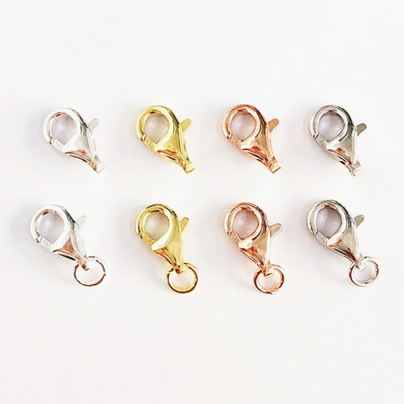 2pcs 100% 925 Sterling Silver Lobster Clasps 8mm 4 Colors Necklace/Bracelet Connector Clasp Hooks DIY Fine Jewelry Accessories
2pcs 100% 925 Sterling Silver Lobster Clasps 8mm 4 Colors Necklace/Bracelet Connector Clasp Hooks DIY Fine Jewelry Accessories