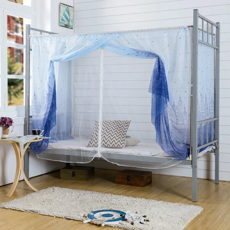 College dormitory upper berth, single bed printing, double layer shading, anti peeping bed curtain, double use mosquito nets
College dormitory upper berth, single bed printing, double layer shading, anti peeping bed curtain, double use mosquito nets