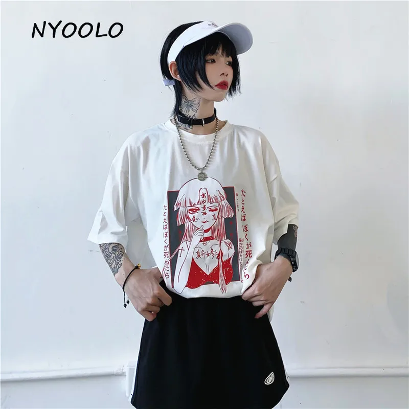 NYOOLO Harajuku style Comic girl letters print tee shirt Summer streetwear short sleeve t shirt women clothing top tee
NYOOLO Harajuku style Comic girl letters print tee shirt Summer streetwear short sleeve t shirt women clothing top tee