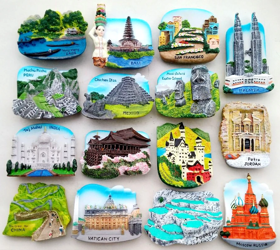 Vatican, Peru And Myanmar Thailand Chile Easter Island 3D Fridge Magnet World Souvenirs Refrigerator Magnetic Sticker
Vatican, Peru And Myanmar Thailand Chile Easter Island 3D Fridge Magnet World Souvenirs Refrigerator Magnetic Sticker