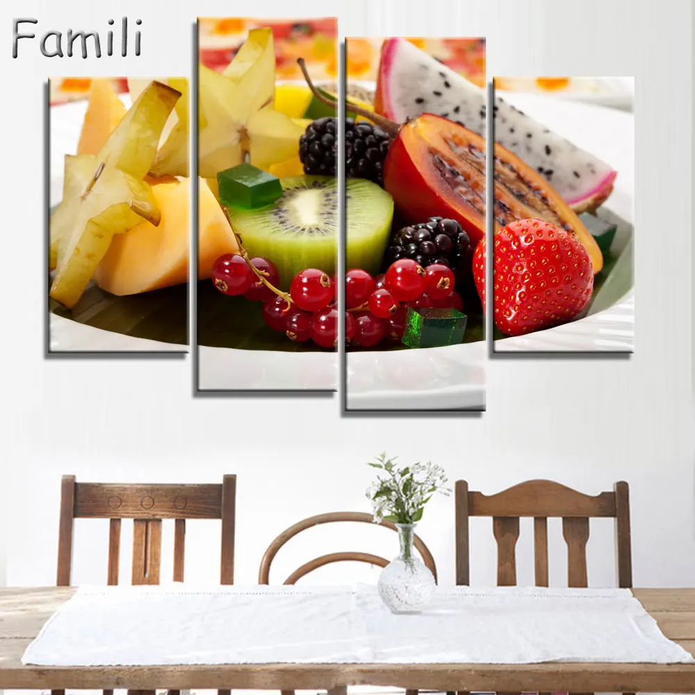 4 Piece Modern Still Life Red Wall Art Painting Colorful Various Fruit In Plate Print On Canvas The Picture Food 4 Pictures
4 Piece Modern Still Life Red Wall Art Painting Colorful Various Fruit In Plate Print On Canvas The Picture Food 4 Pictures