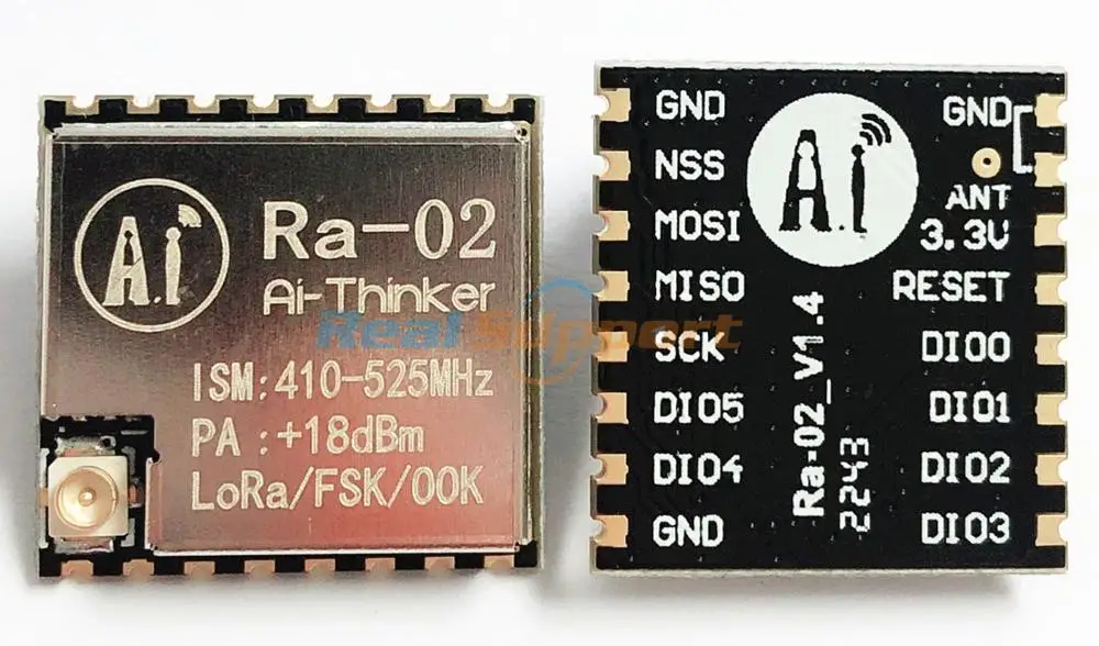 Ra-02 SX1278 433MHz IPEX antenna Wireless Serial Port Module UART Interface LoRa Spread Spectrum Module Ai-Thinker
Ra-02 SX1278 433MHz IPEX antenna Wireless Serial Port Module UART Interface LoRa Spread Spectrum Module Ai-Thinker