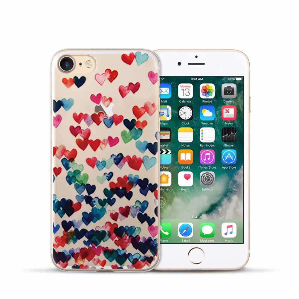 Arvin Case FOR Iphone 6s Soft Clear Protective TPU Back Cover FOR 5 5S 6 sPlus X XS Max XR Painting Silicon Cover FOR Iphone 7 (2)