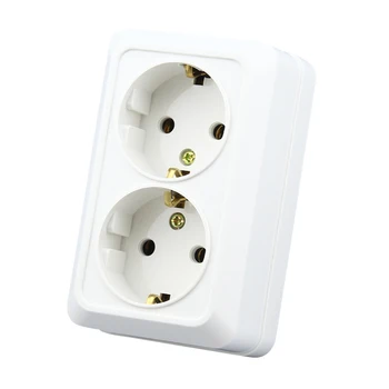 White Panel 250V 16A EU Standard Wall Power Socket Two-mounted 16A Wall Outlet German Double socket P10
White Panel 250V 16A EU Standard Wall Power Socket Two-mounted 16A Wall Outlet German Double socket P10
