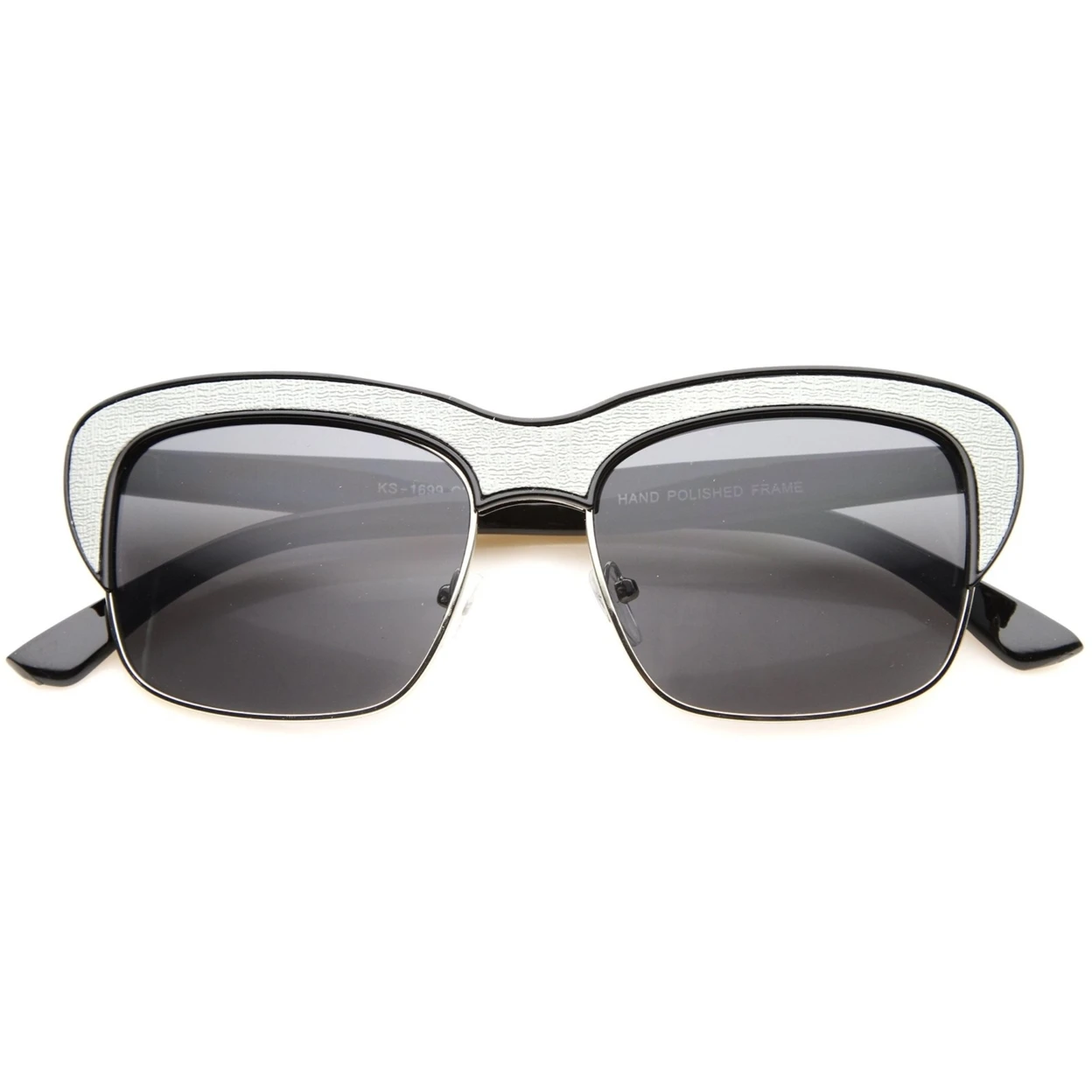 Womens Semi-Rimless Sunglasses With UV400 Protected Composite Lens