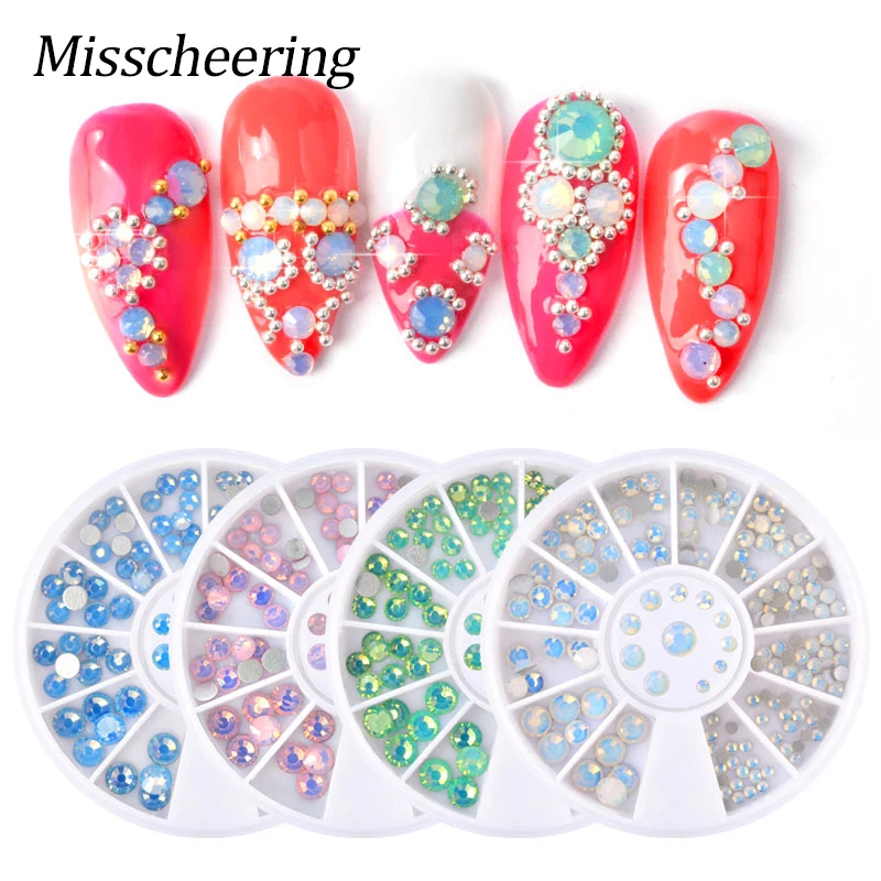 1Wheel Mixed Size Crystal Opal Nail Rhinestones 4 Colors 3D Flatback Glitter Charms Nail Art Gems Manicure DIY Nails Accessories
1Wheel Mixed Size Crystal Opal Nail Rhinestones 4 Colors 3D Flatback Glitter Charms Nail Art Gems Manicure DIY Nails Accessories