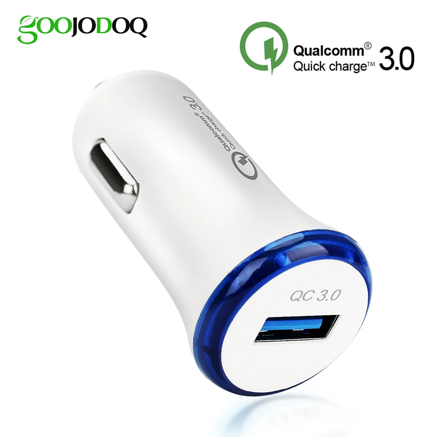 Фото Мини QC3.0 USB Автомобильное зарядное устройство быстрый мобильный телефон адаптер