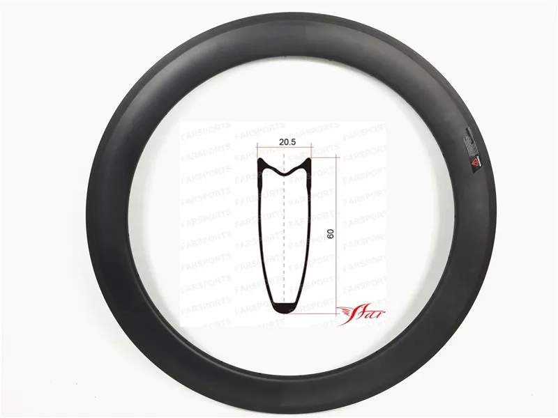 Farsports 16-32H 60Tx20.5/23/25mm wide carbon tubular rims, 700C bicycle carbon wheel rim for 700C road carbon wheelset rims
Farsports 16-32H 60Tx20.5/23/25mm wide carbon tubular rims, 700C bicycle carbon wheel rim for 700C road carbon wheelset rims