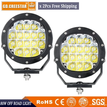 80W 5inch Led Work Light Round Led Driving Lamps with Spot and Flood Cover Spotlights 12V for Offroad Tractor 4WD ATV x2pcs/lots
80W 5inch Led Work Light Round Led Driving Lamps with Spot and Flood Cover Spotlights 12V for Offroad Tractor 4WD ATV x2pcs/lots