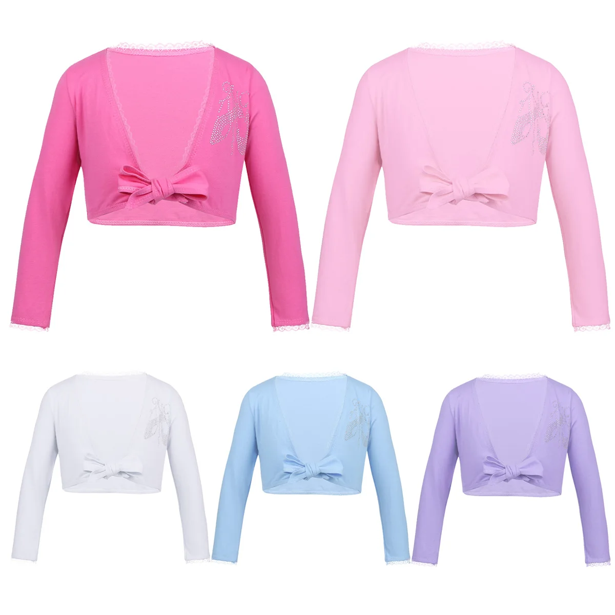 Girls Long Sleeve Dance Costume Crop Tops Girl Bow Lace Ballet Leotard Shrug Wrap Top Cardigan Kids Shawl Jacket Cardigan Coat
Girls Long Sleeve Dance Costume Crop Tops Girl Bow Lace Ballet Leotard Shrug Wrap Top Cardigan Kids Shawl Jacket Cardigan Coat